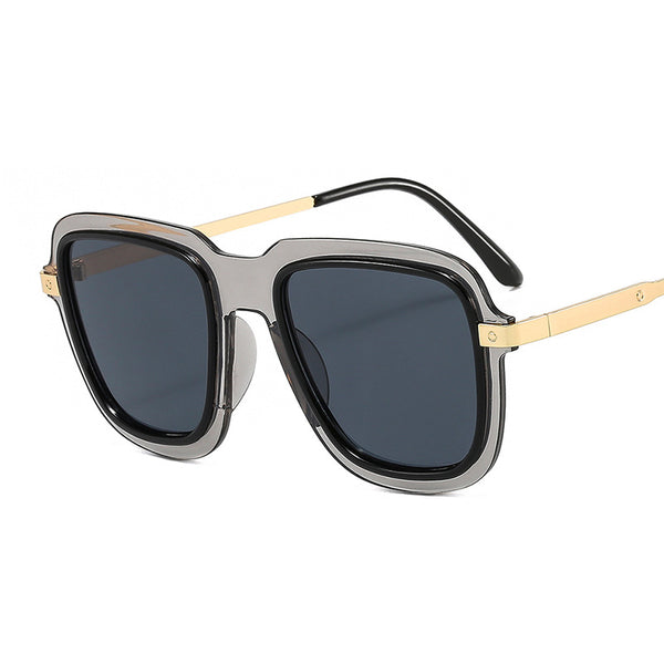 Stylish Square-framed One-piece Sunglasses