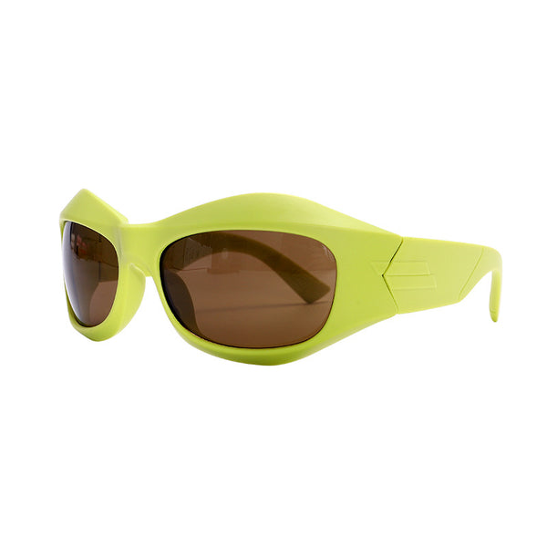 Irregular Curved Tech Sunglasses