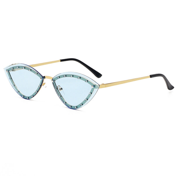 Rhinestones Cat Eye Frame Sunglasses