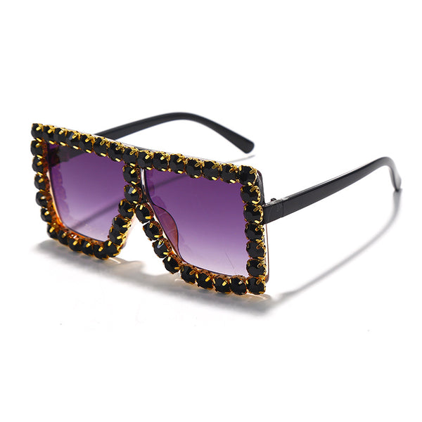 Fashion Square Rhinestones Sunglasses