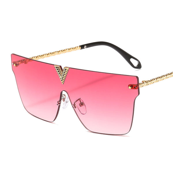 Metal V-shaped Sunglasses