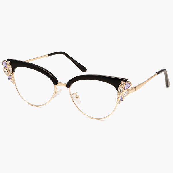 Luxurious retro cat-eye style glasses