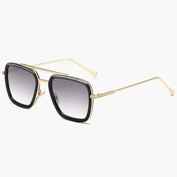 Classic square aviator sunglasses